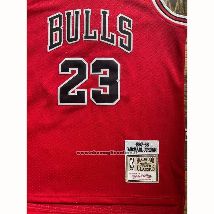 Maglia Bambino Chicago Bulls Michael Jordan #23 Mitchell & Ness 1997-98 Rosso